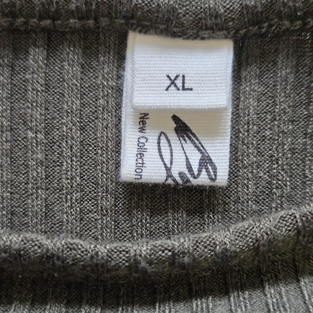 Dark Academia Long Sleeve Bodycon Mini‎ Dress Round Neck Knit Ruffle Ribbed - Picture 3 of 8